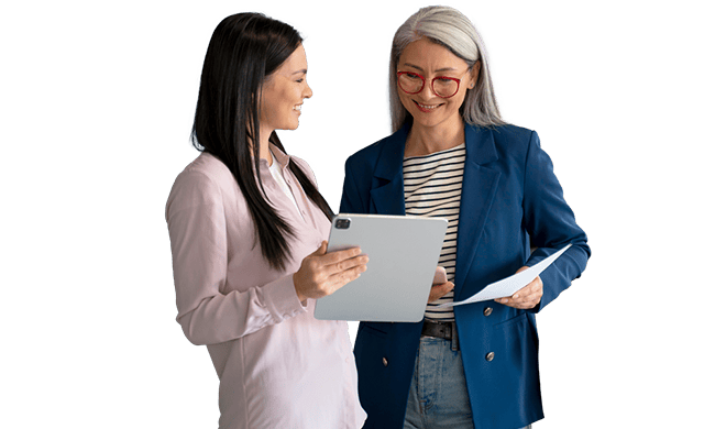 Two women's discussing